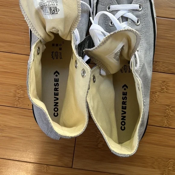 New Converse All Star High Top Lace Up 164449F Grey / White - Picture 6 of 8